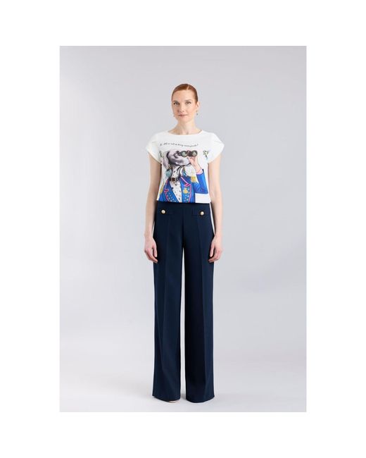 The Extreme Collection Blue Printed T-Shirt With Graphic Illustration