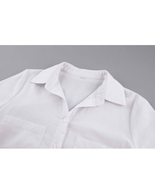 Lula-Ru White Carla Cotton Shirt