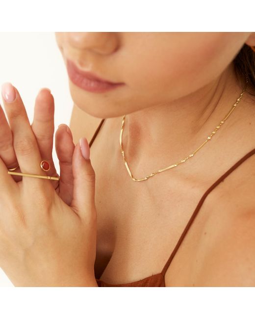 Spero London Metallic Half Twisted Sterling Chain Necklace Singapore Chain