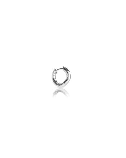 Kasun Metallic Smile Hoop Earrings – April – Diamond
