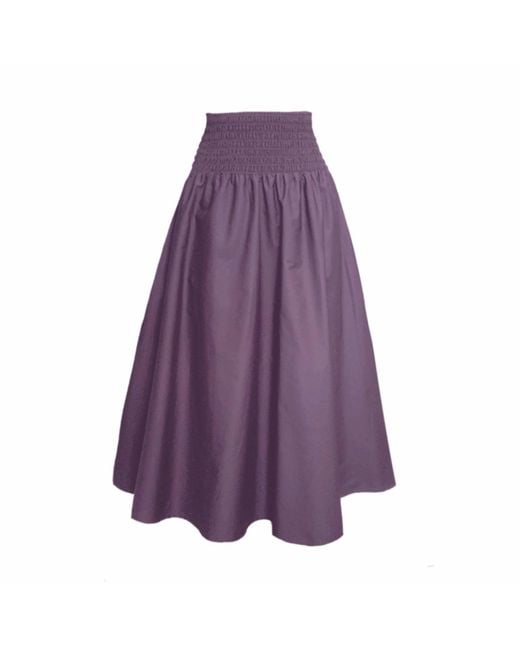 Frock Tales Purple Orchid Midi Skirt With Pockets