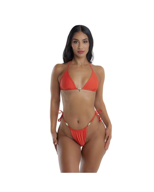 Aja Swimline Red Selene Bikini Top