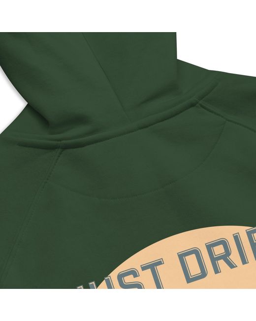 Anchor and Crew Green Bottle Just Drift. Seeker Organic Cotton Raglan Hoodie for men