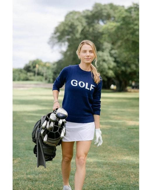 Ellsworth & Ivey Blue Classic Golf Crewneck