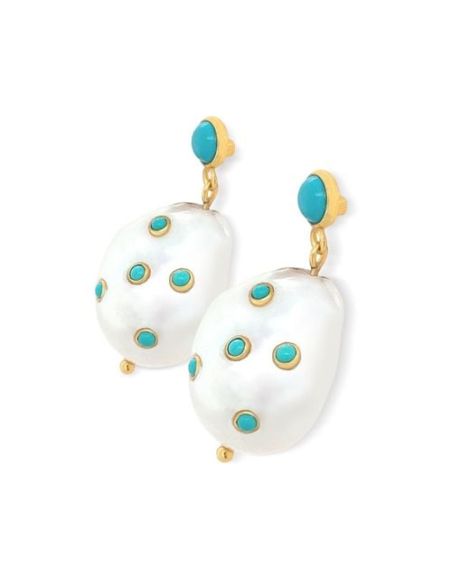 GEM BAZAAR Blue Dotty Baroques
