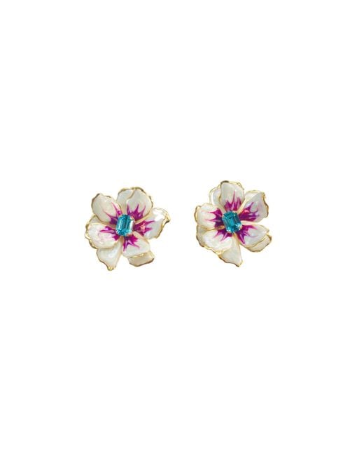 The Pink Reef Multicolor Small Pearl & Jewel Box Earrings