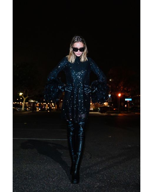 Jennafer Grace Black Time Warp Sequin Mod Mini