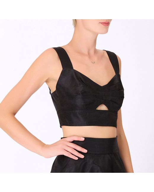 Smart and Joy Blue Taffeta Top- Bra