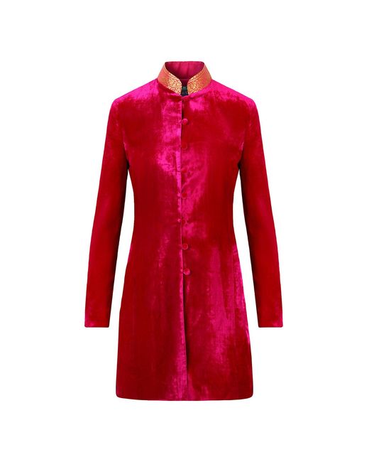 Beatrice von Tresckow Red Raspberry Regal Velvet Grace Jacket