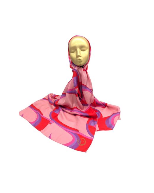 Julia Clancey Pink Jcjc Fondant Silk Scarf