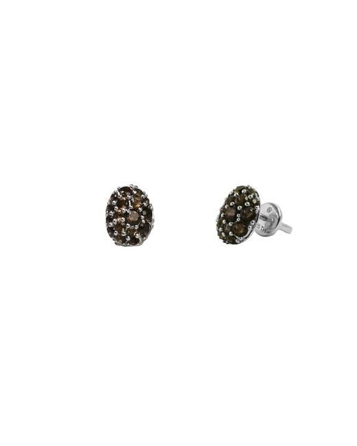 Onia Metallic Pave Quartz Studs