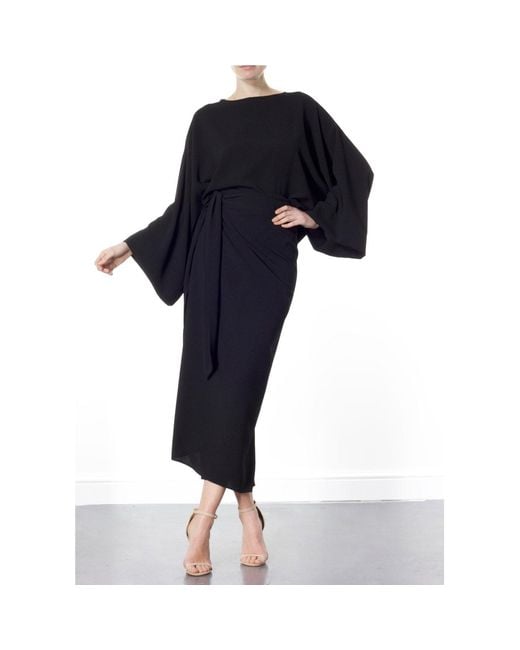 Meem Label Blue Amari Wrap Skirt