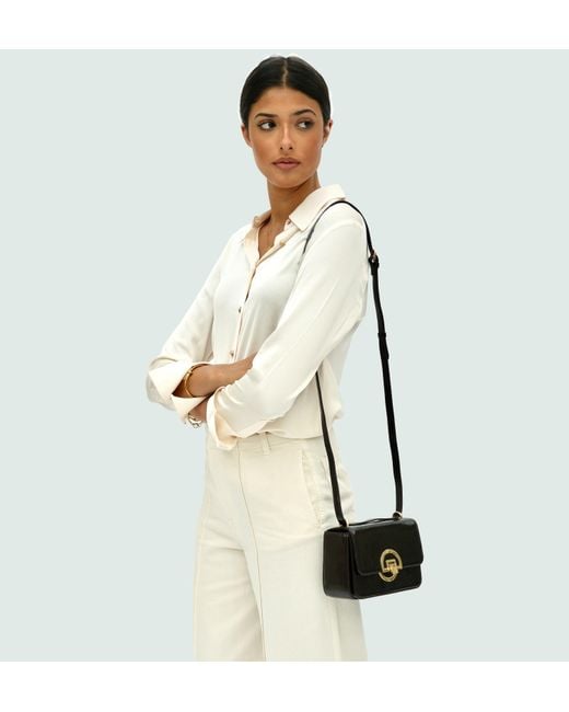 Apatchy London Black The Tilly Crinkle Patent Leather Bag
