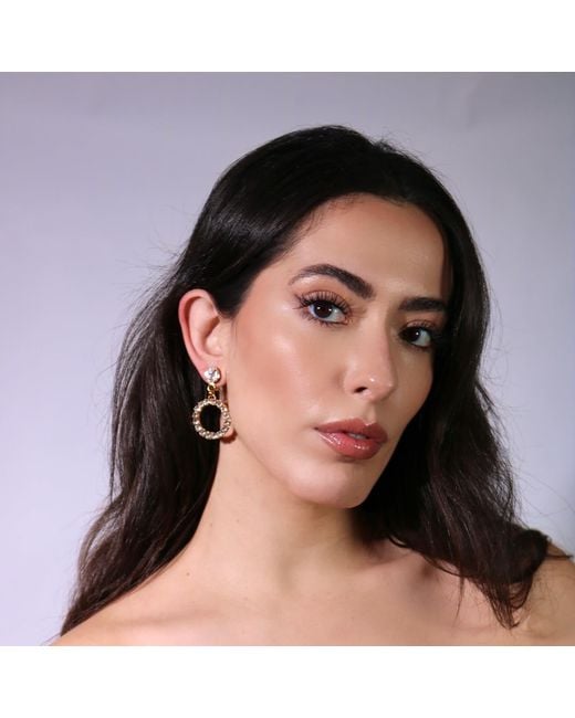 Vicki Sarge Black Neutrals The Small Clear Hoop Earrings