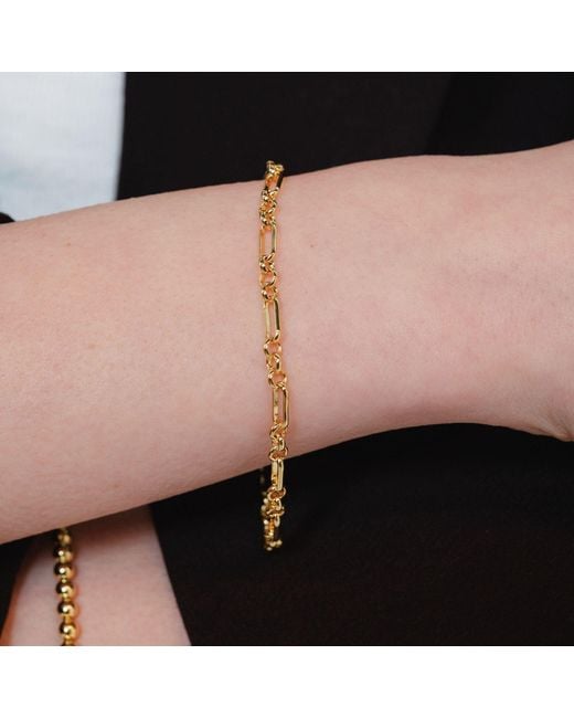 Nazzar Metallic Link Chain Bracelet