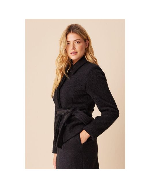 Marianna Déri Black Belted Bouclé Jacket