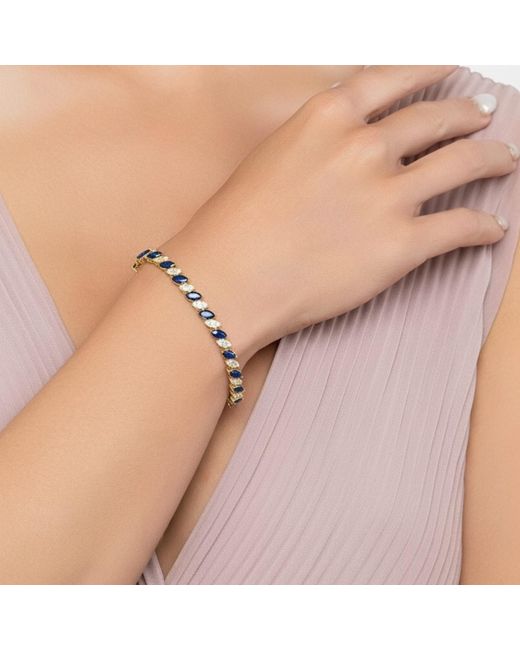 Latelita London Blue Viscountess Tennis Bracelet Sapphire