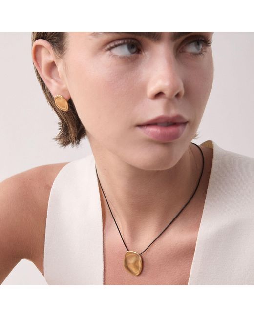 Joidart Metallic Golden Necklace With Pendant Cala