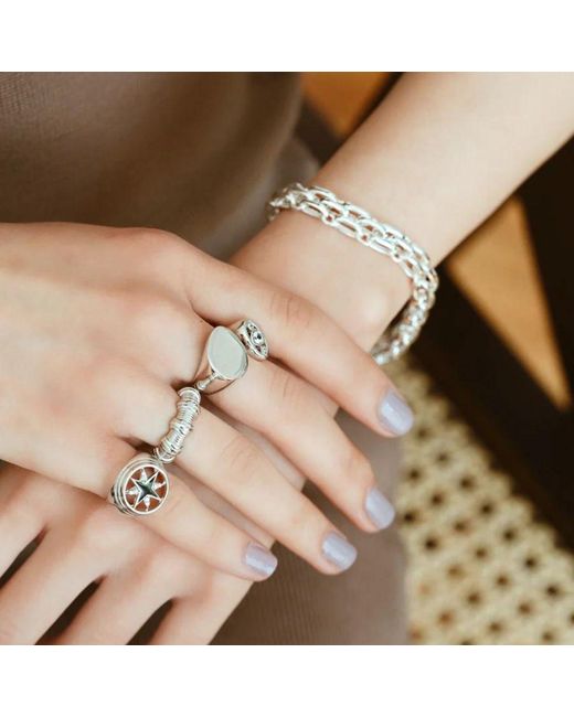 LINYA JEWELLERY Metallic Bomy Wire Ring