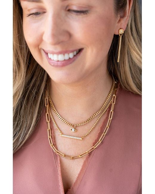 Loni Paul Jewelry Metallic Crystal Bar Earrings