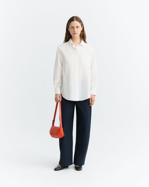 Thinking Mu White Dandelion Odie Oversize Shirt
