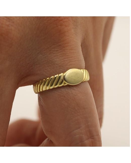 VicStoneNYC Fine Jewelry Metallic Rope Signet Ring