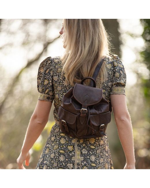 Berber Leather Black The Larache Small Rucksack