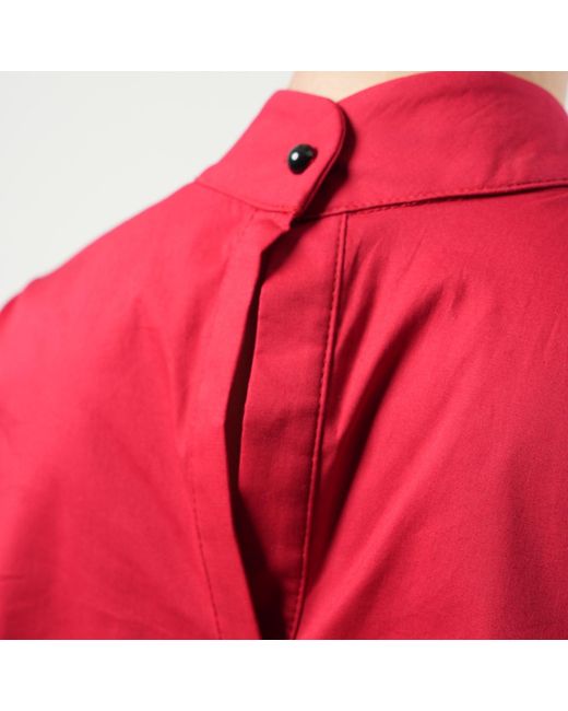 Metamorph Red Asymmetric Loose Shirt