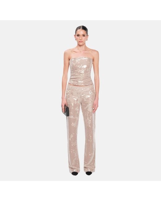 OW Collection Pink Neutrals Ruby Sequin Tube Top
