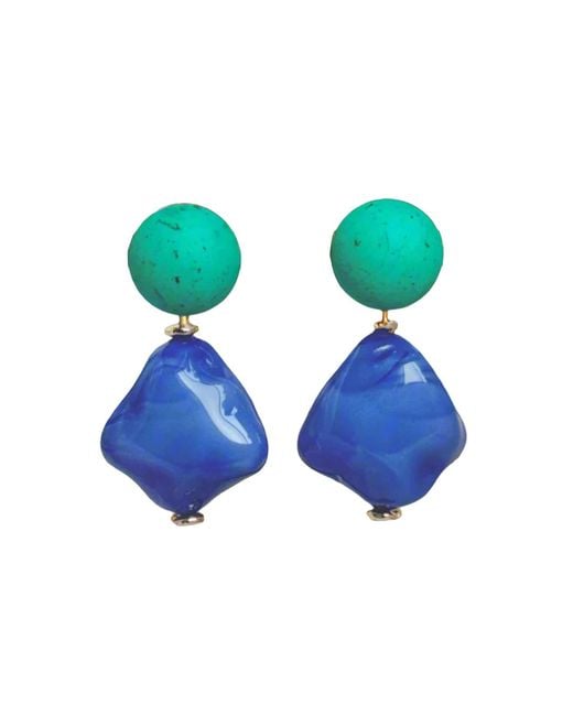 Malolo Jewelry Blue Iris Earrings