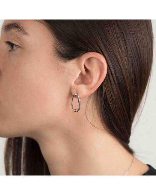 Belinda Jewelz Metallic Two Tone Molten Dangle Studs