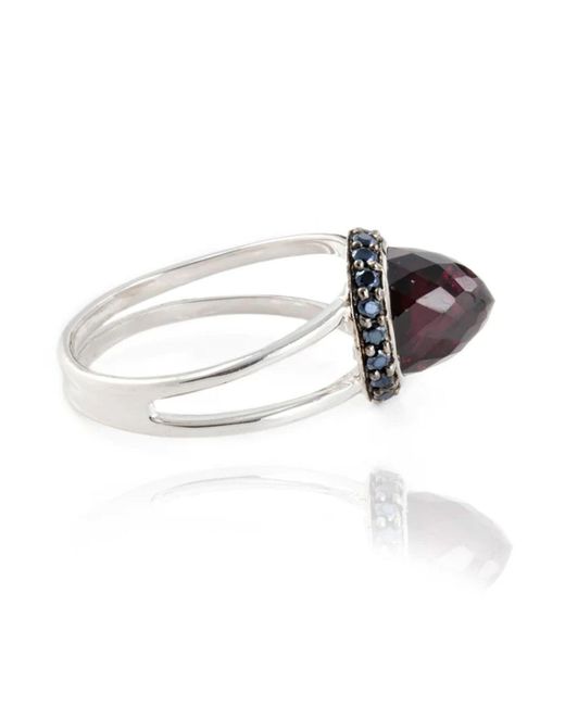 The Jewellery Store London Metallic Istanbul Vibe Garnet And Spinel Ring
