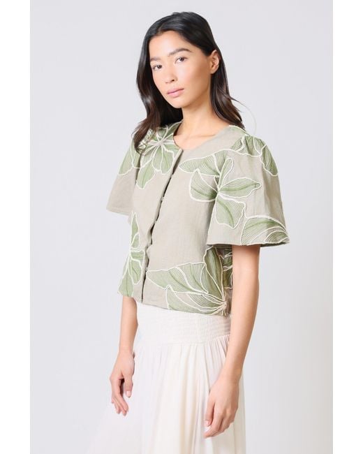 Traffic People Green Grace & Maude Floral Daisy Top