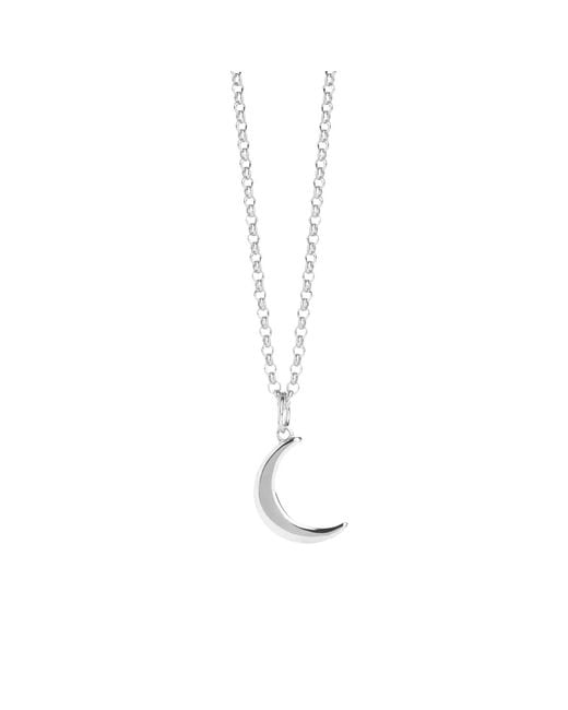Muru Metallic Mini Crescent Moon Necklace