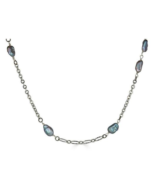 Loni Paul Jewelry Metallic Keshi Pearl Necklace