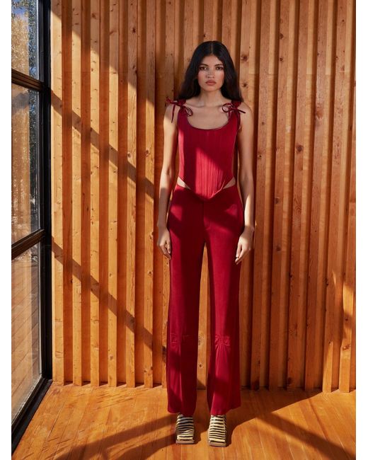 Cansu Xi Red Hestia Trousers
