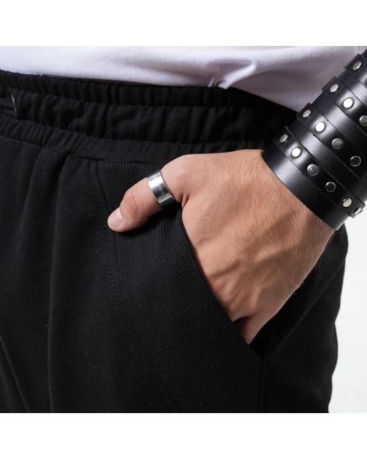 Metamorph Black Cotton Cargo Trousers for men