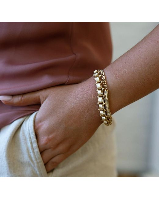 Loni Paul Jewelry Metallic Matte Book Chain Bracelet