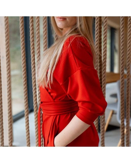 Nola Red Kimonodress