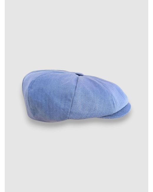Mister Miller - Master Hatter Blue Theo's Rally Powder Waterproof Newsboy Cap for men