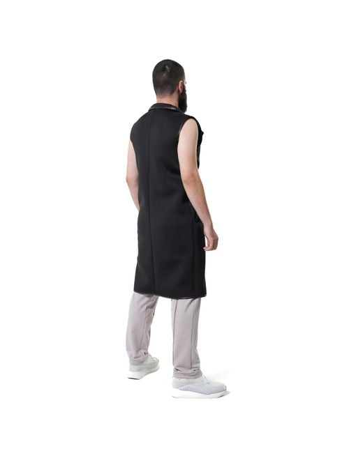 Metamorph Black Long Sleeveless Vest for men