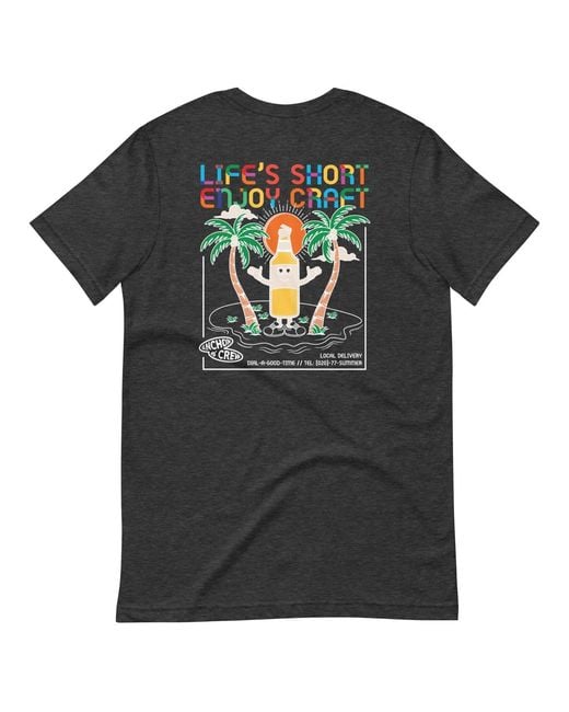 Anchor and Crew Black Heather Enjoy Craft Dial-A-Local Organic Cotton T-Shirt