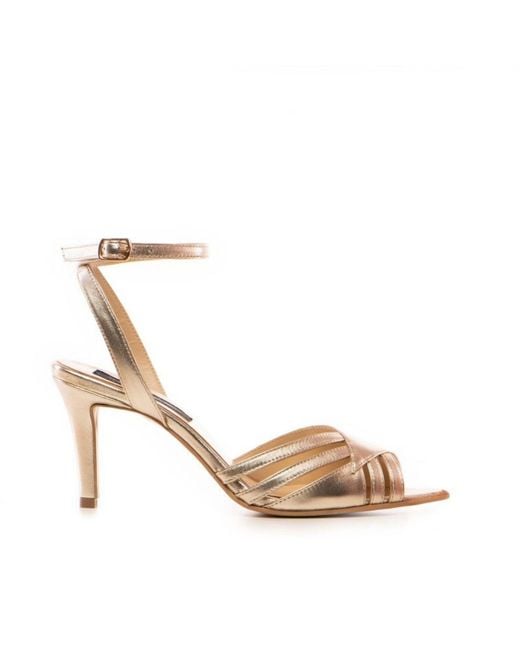 The 5Th Element Metallic Amina Light Leather Sandals
