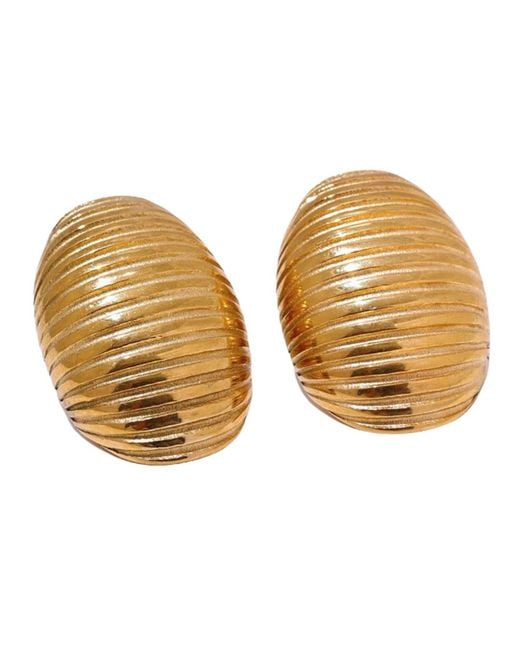 Nazzar Metallic Julia Shell Stud Vintage Earrings