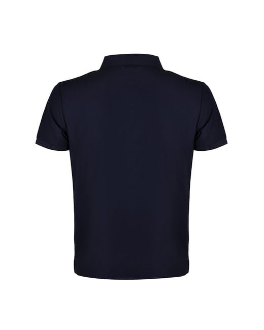 DAVID WEJ Blue Marco Zip Polo for men