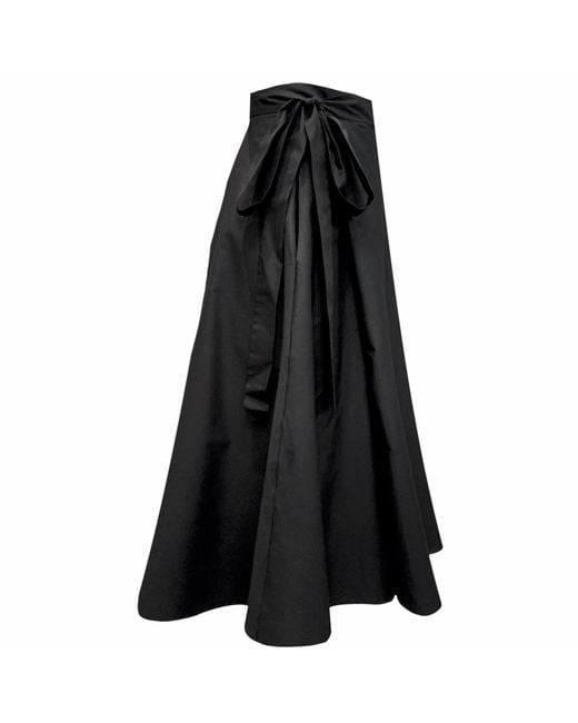 Frock Tales Black Illusion Wrap Midi Skirt
