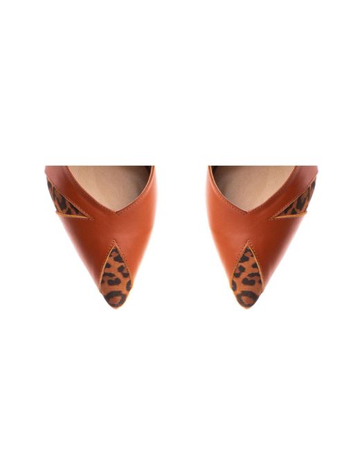 The 5Th Element Red Alura Terracotta Leather Pumps