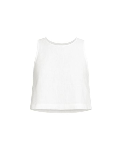 Monlicia White Lena Linen Top