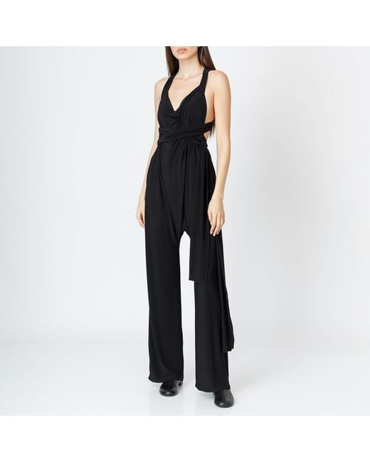LIA ARAM Black Loose Jumpsuit With Open Back