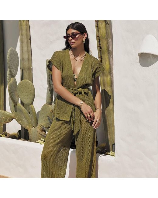 ARMS OF EVE Green Sardinia Wrap Top
